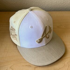 New Era ATLANTA BRAVES ANNIVERSARY LIGHT BEIGE 59FIFTY FITTED CAP